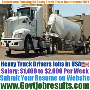 Schwerman Trucking Co Heavy Truck Driver Recruitment 2021-22