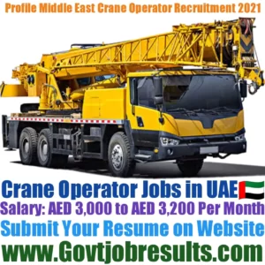 Profile Middle East Crane Operator Recruitment 2021-22