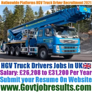 Nationwide Platforms HGV Truck Driver Recruitment 2021-22