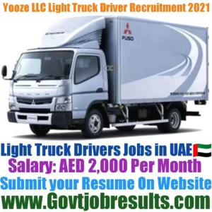 Yooze LLC Light Truck Driver Recruitment 2021-22