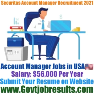Securitas Account Manager Recruitment 2021-22