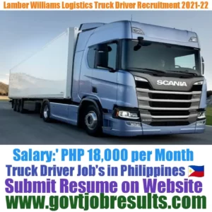 Lamber Williams Logistics Truck Driver Recruitment 2021-22