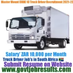 Masterparts Mount CODE 10 Truck Driver Recruitment 2021-22