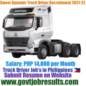 Sweet Dynamics Truck Driver Recruitment 2021-22