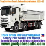 Topserves Service Truck Driver Recruitment 2021-22