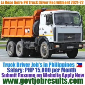 La Rose Noire Ph Truck Driver Recruitment 2021-22