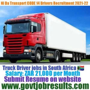 Ni-Da Transport CODE 14 Drivers Recruitment 2021-22