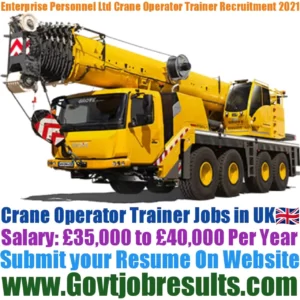 Enterprise Personnel Ltd Crane Operator Trainer Recruitment 2021-22