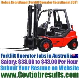 Hoban Recruitment Forklift Operator Recruitment 2021-22