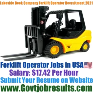 Lakeside Book Company Forklift Operator Recruitment 2021-22