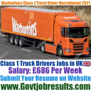 Warburtons Class 1 Truck Driver Recruitment 2021-22