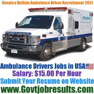 Hospice Buffalo Ambulance Driver Recruitment 2021-22