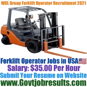 WCL Group Forklift Operator Recruitment 2021-22