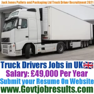 James Jones Pallets and Packaging Truck Driver Recruitment 2021-22