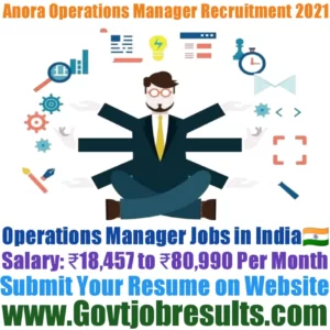 Anora Operations Manager Recruitment 2021-22