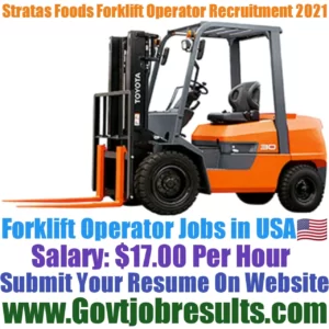 Stratas Foods Forklift Operator Recruitment 2021-22