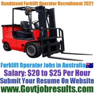 Randstad Forklift Operator Recruitment 2021-22