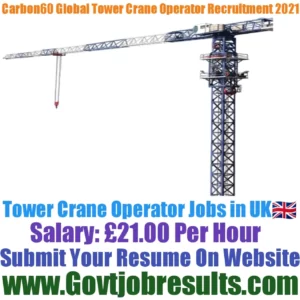 Carbon60 Global Tower Crane Operator Recruitment 2021-22