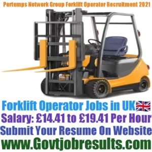 Pertemps Network Group Forklift Operator Recruitment 2021-22