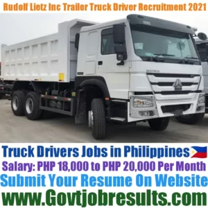 Rudolf Lietz Inc Trailer Truck Driver Recruitment 2021-22