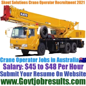 Skout Solutions Crane Operator Recruitment 2021-22