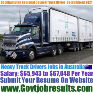Rockhampton Regional Council Heavy Truck Driver Recruitment 2021-22