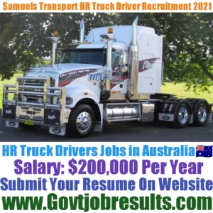 Samuels Transport HR Truck Driver Recruitment 2021-22