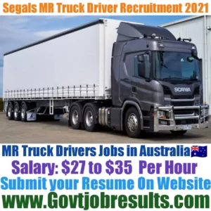 Segals MR Truck Driver Recruitment 2021-22