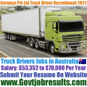 Carways Pvt Ltd Truck Driver Recruitment 2021-22