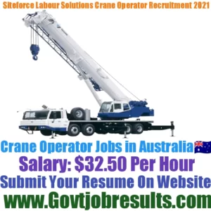 Siteforce Labour Solutions Crane Operator Recruitment 2021-22