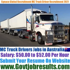 Synaco Global Recruitment MC Truck Driver Recruitment 2021-22