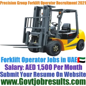 Precision Group Forklift Operator Recruitment 2021-22