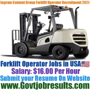 Ingram Content Group Forklift Operator Recruitment 2021-22