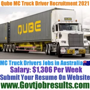 Qube MC Truck Driver Recruitment 2021-22