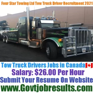 Four Star Towing Ltd Tow Truck Driver Recruitment 2021-22