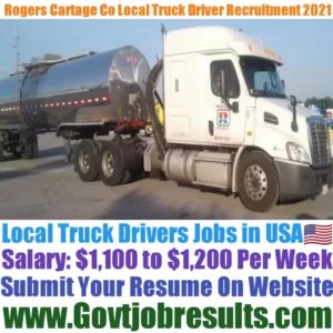 Rogers Cartage Co Local Truck Driver Recruitment 2021-22