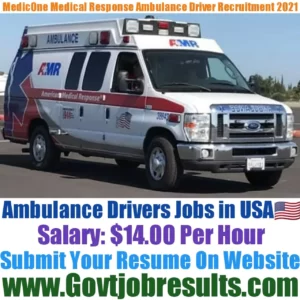 MedicOne Medical Response Ambulance Driver Recruitment 2021-22
