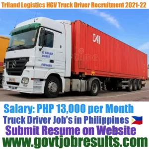 Tri Land Logistics HGV Truck Driver Recruitment 2021-22