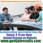 State of South Carolina Academic Advisor Recruitment 2021-22