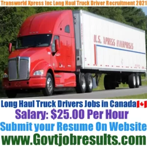 Transworld Xpress Inc Long Haul Truck Driver Recruitment 2021-22