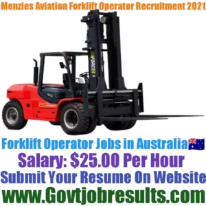 Menzies Aviation Forklift Operator Recruitment 2021-22