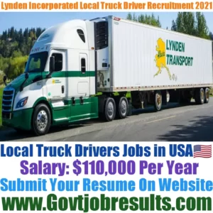 Lynden Incorporated Local Truck Driver Recruitment 2021-22