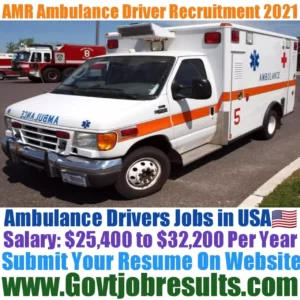 AMR Ambulance Driver Recruitment 2021-22