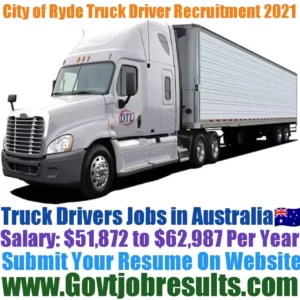 City of Ryde Truck Driver Recruitment 2021-22