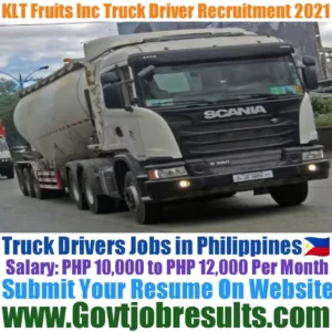 KLT Fruits Inc Truck Driver Recruitment 2021-22