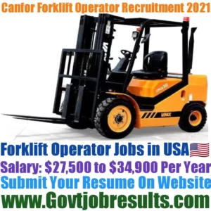 Canfor Forklift Operator Recruitment 2021-22
