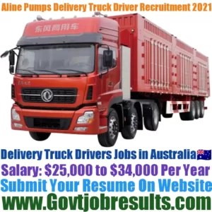 Aline Pumps Delivery Truck Driver Recruitment 2021-22