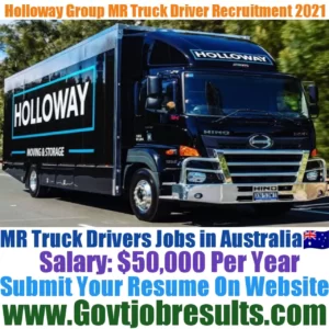 Holloway Group MR Truck Driver Recruitment 2021-22