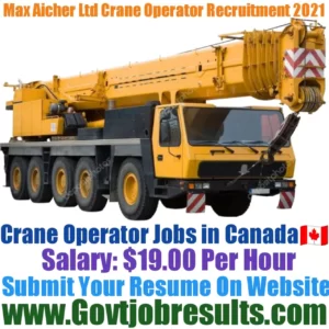 Max Aicher Ltd Crane Operator Recruitment 2021-22
