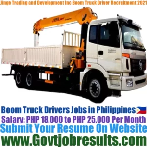Jinge Trading and Development Inc Boom Truck Driver Recruitment 2021-22